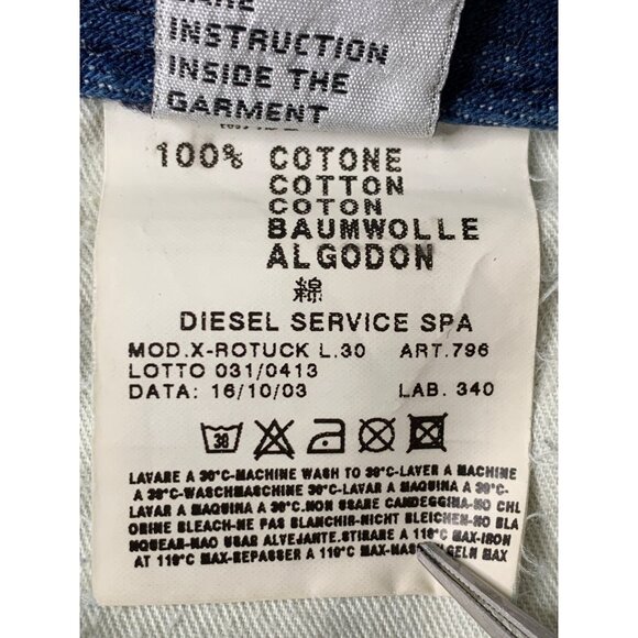 Mens VTG Diesel Italy X-Rotuck Flare Leg Jeans Size 30 x 30.5  Denim RN10210 - Picture 5 of 10